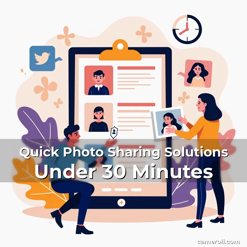 Artistic representation for Quick Photo Sharing Solutions Under 30 Minutes