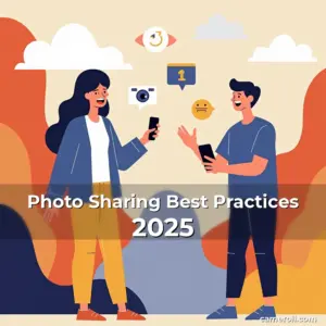 Artistic representation for Photo Sharing Best Practices 2025