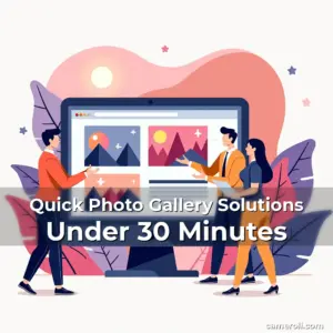 Artistic representation for Quick Photo Gallery Solutions Under 30 Minutes