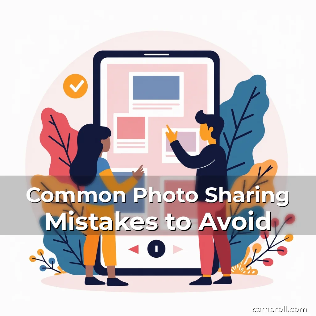 Artistic representation for Common Photo Sharing Mistakes to Avoid