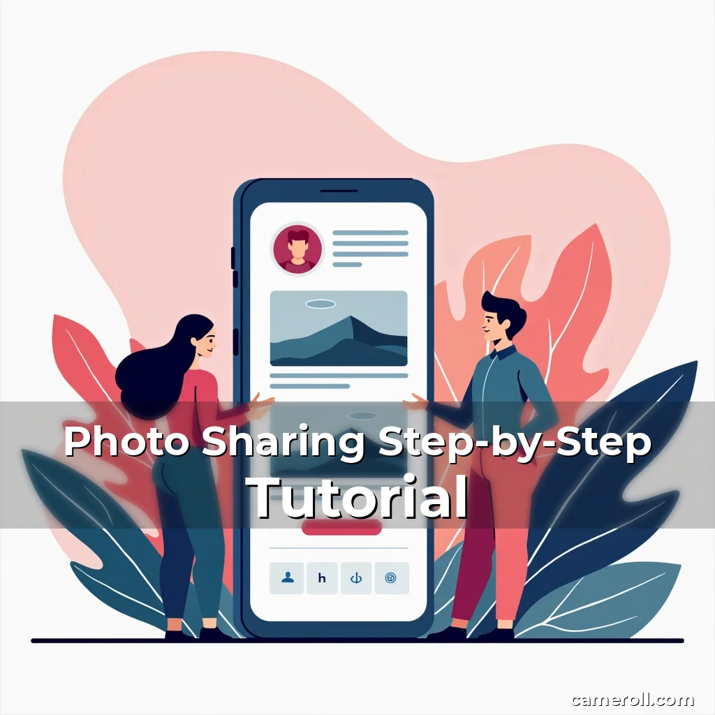 Artistic representation for Photo Sharing Step-by-Step Tutorial