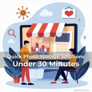 Artistic representation for Quick Photo Storage Solutions Under 30 Minutes