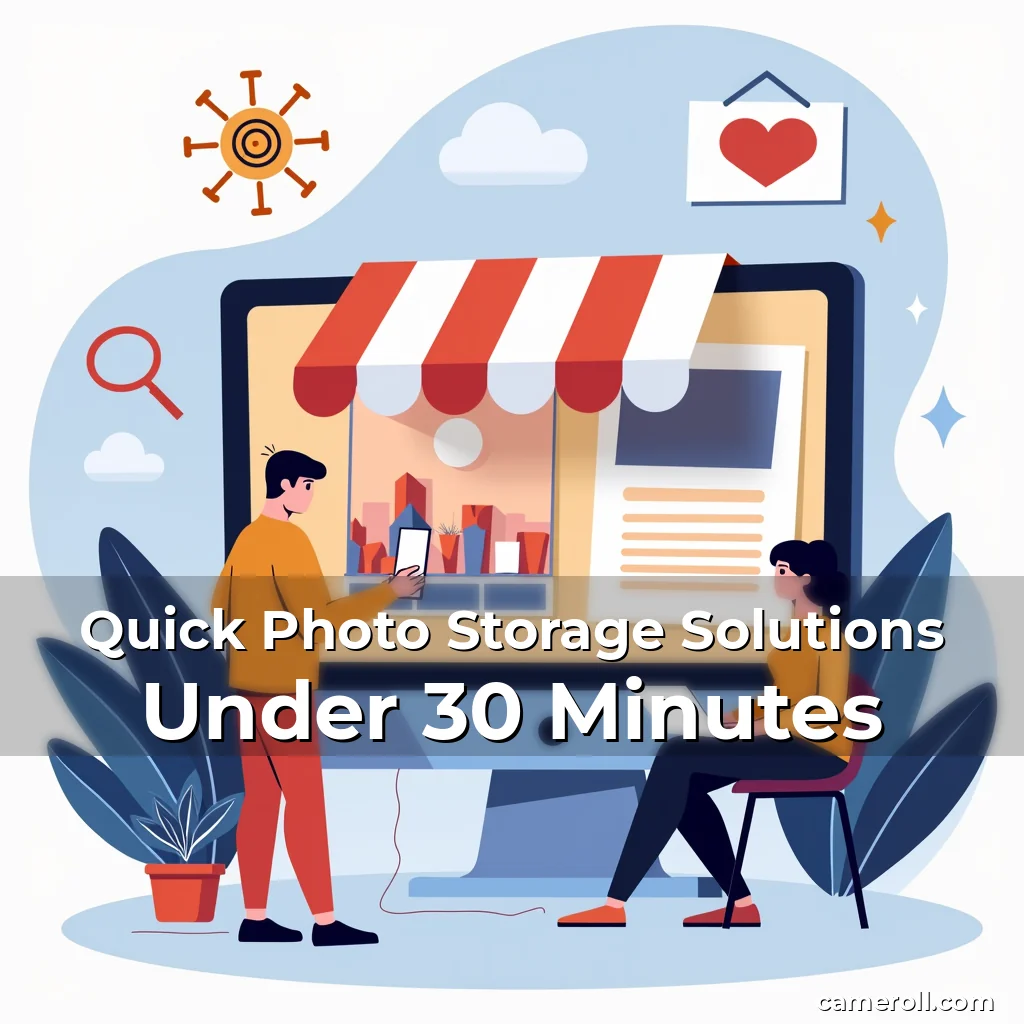 Artistic representation for Quick Photo Storage Solutions Under 30 Minutes
